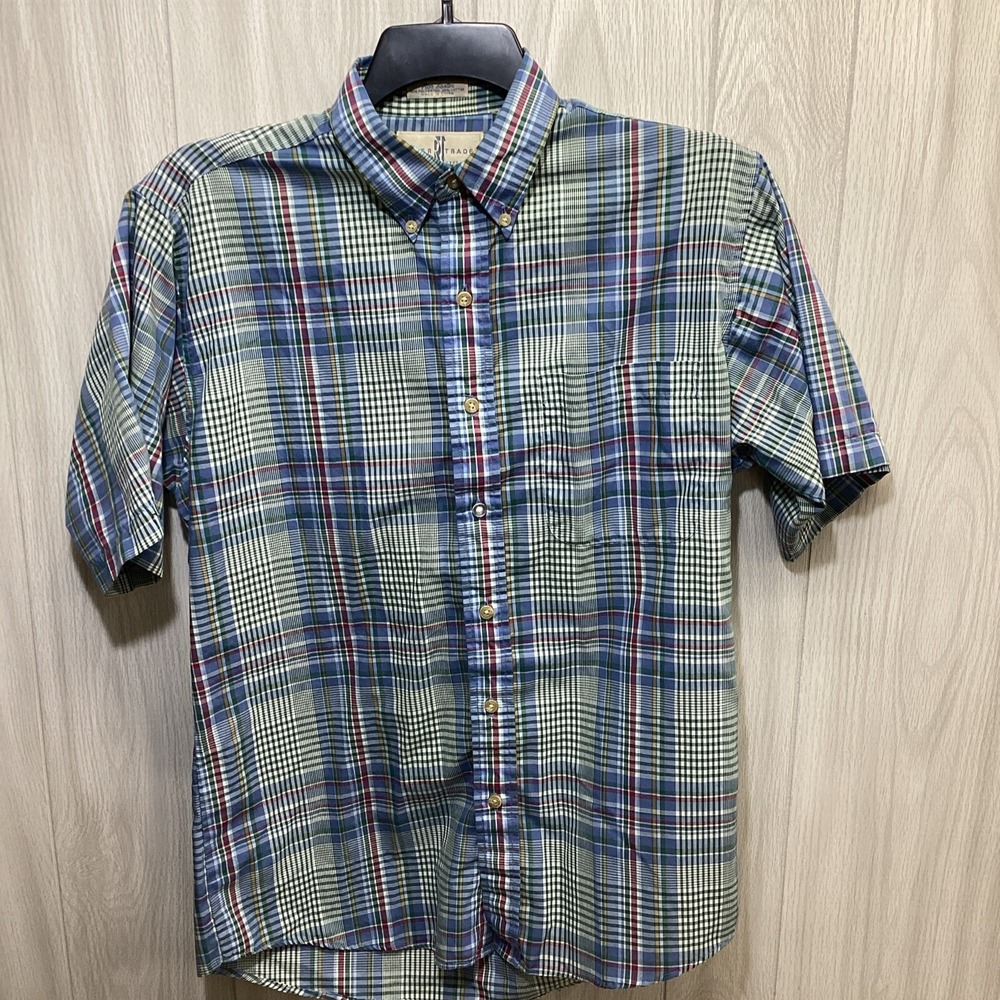 RIVER TRADER Men's‎ (Size 21x30) Nor'Easter Plaid Short Sleeve Button Down Shirt